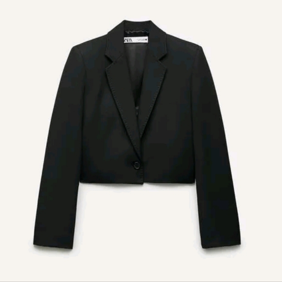 Zara Cropped Blazer Black size XS and M - Picture 9 of 13